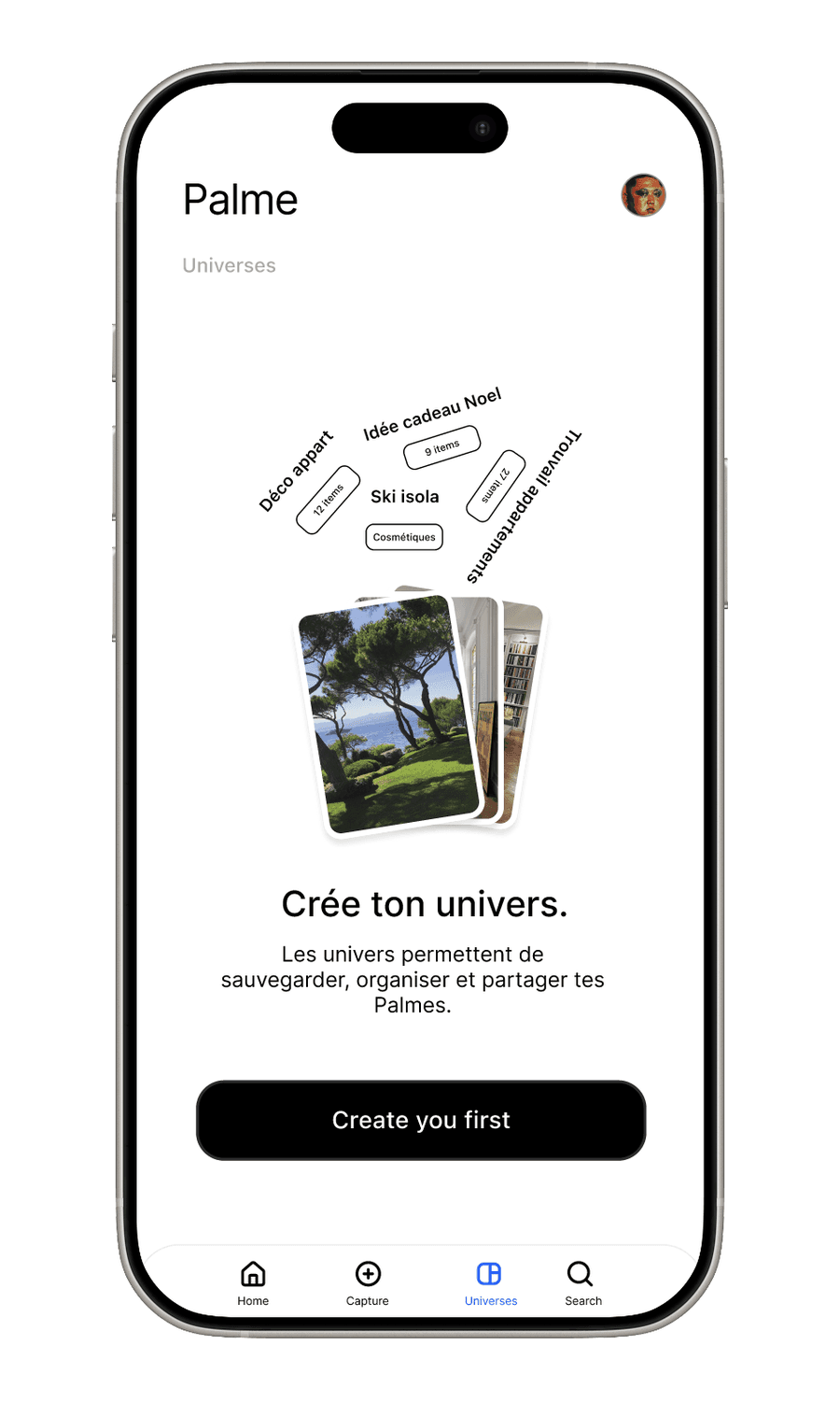 Création d'un board pour organiser ses trouvailles